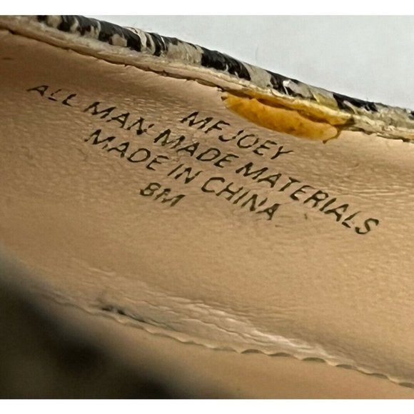 Marc Fisher Heels Joey Peep Toe Snakeskin D'Orsay Pumps Size 8 - Picture 7 of 9